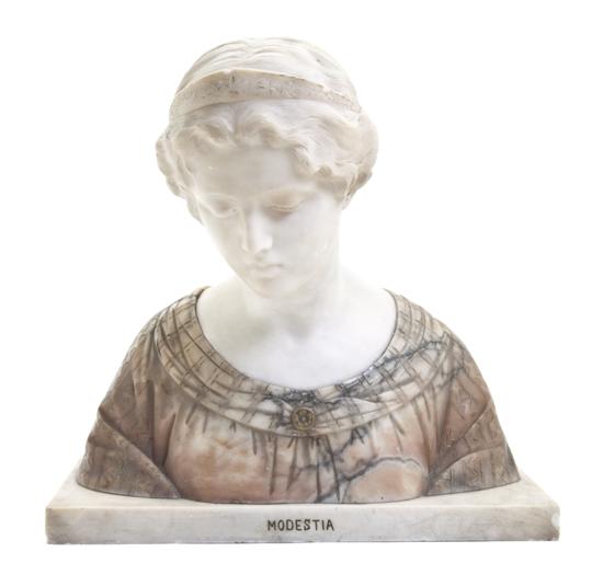 *An Italian Marble Bust of a Maiden