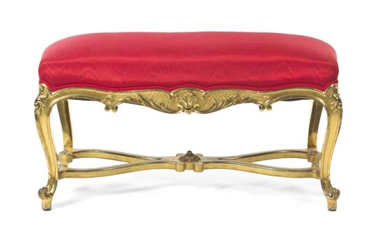 A Louis XV Style Giltwood Bench 150b35