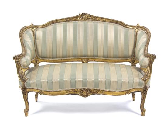 A Louis XV Style Giltwood Settee 150b36