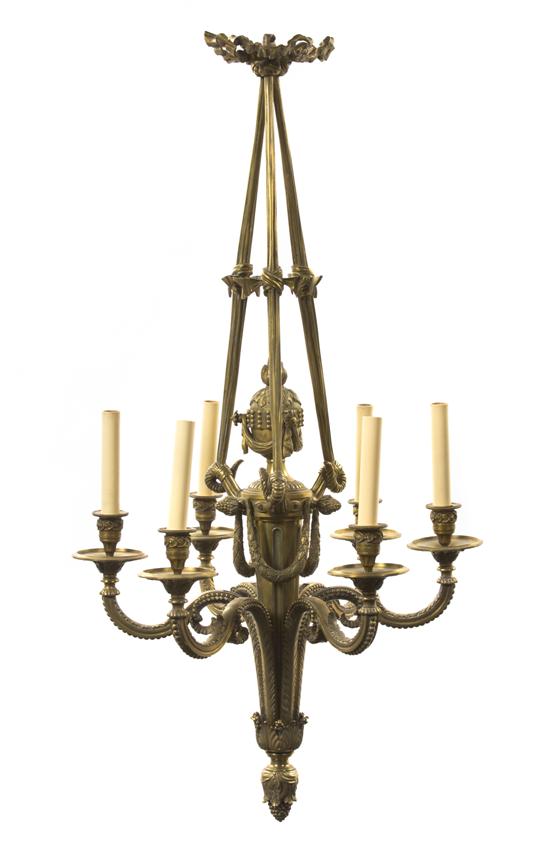 A Louis XVI Style Dore Bronze Six Light 150b55