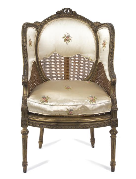 A Louis XVI Style Giltwood Fauteuil 150b59