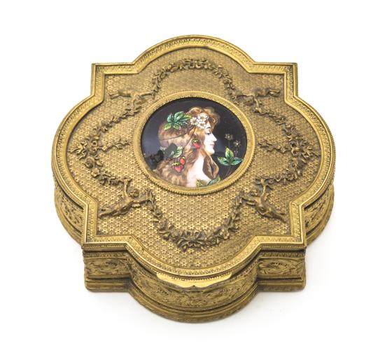  A French Gilt Metal and Enameled 150b9a