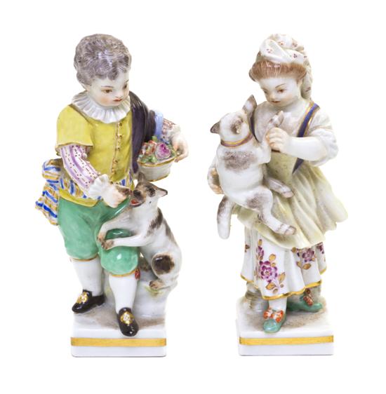 *A Pair of Meissen Porcelain Figures