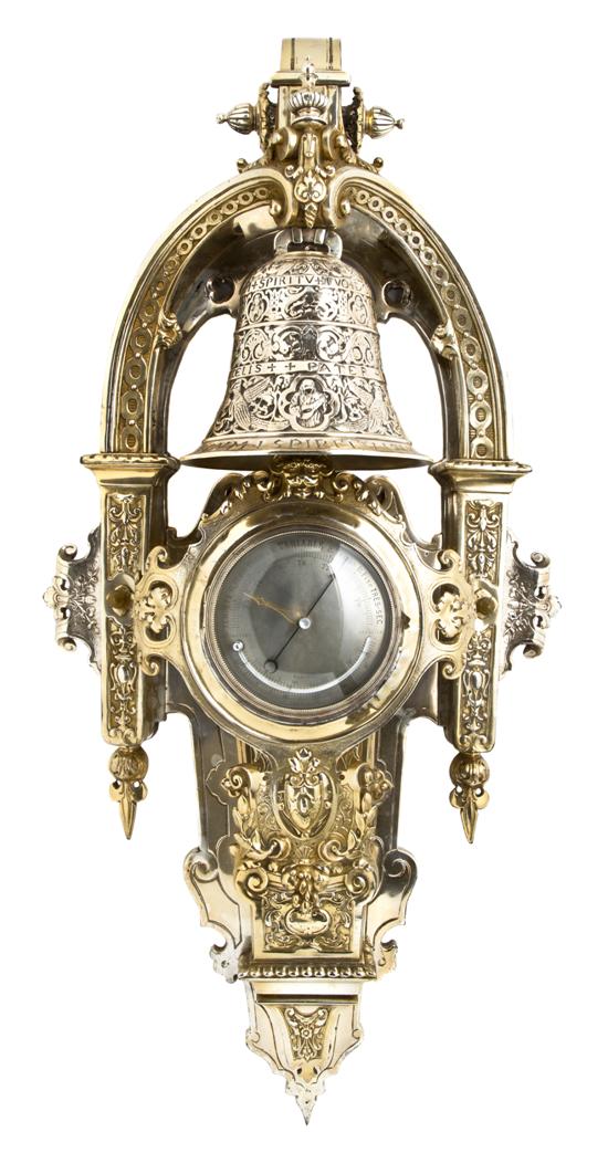 A French Silvered Bronze Barometer 150c08