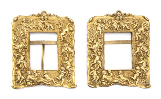  A Pair of French Gilt Bronze Frames 150c0c