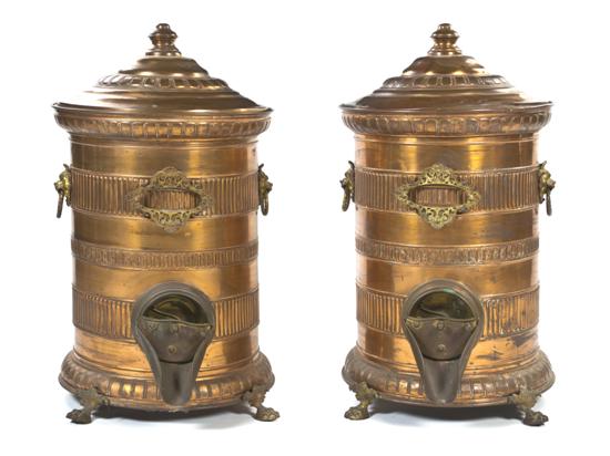 A Pair of French Brass Grain Bins 150c16