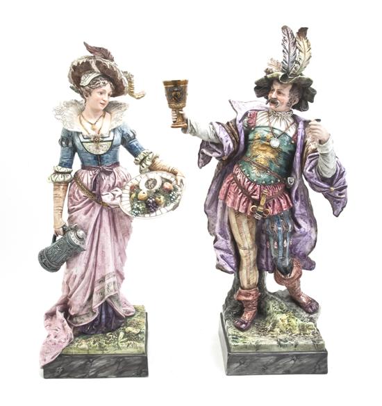 *A Pair of Continental Ceramic Figures