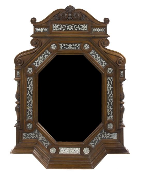 A Continental Mahogany Mirror having 150c68