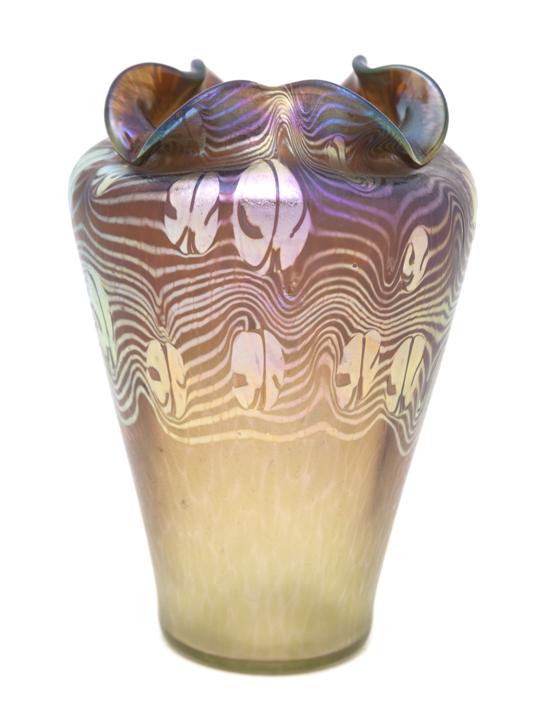 An Austrian Iridescent Glass Vase 150caf