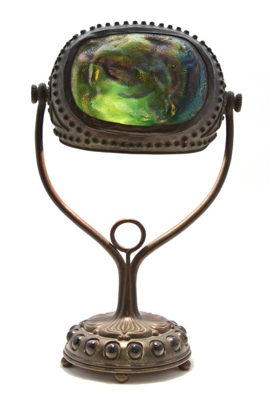 A Tiffany Studios Bronze and Favrile