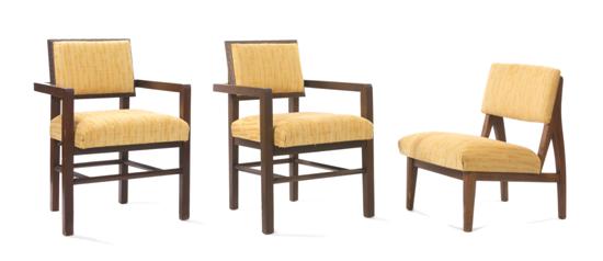 A Pair of American Mahogany Armchairs