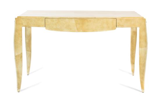 *A Faux Parchment Veneered Writing Desk