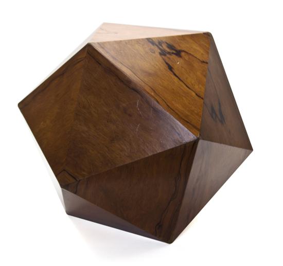 A Rosewood Veneered Stool of icosahedral 150d11