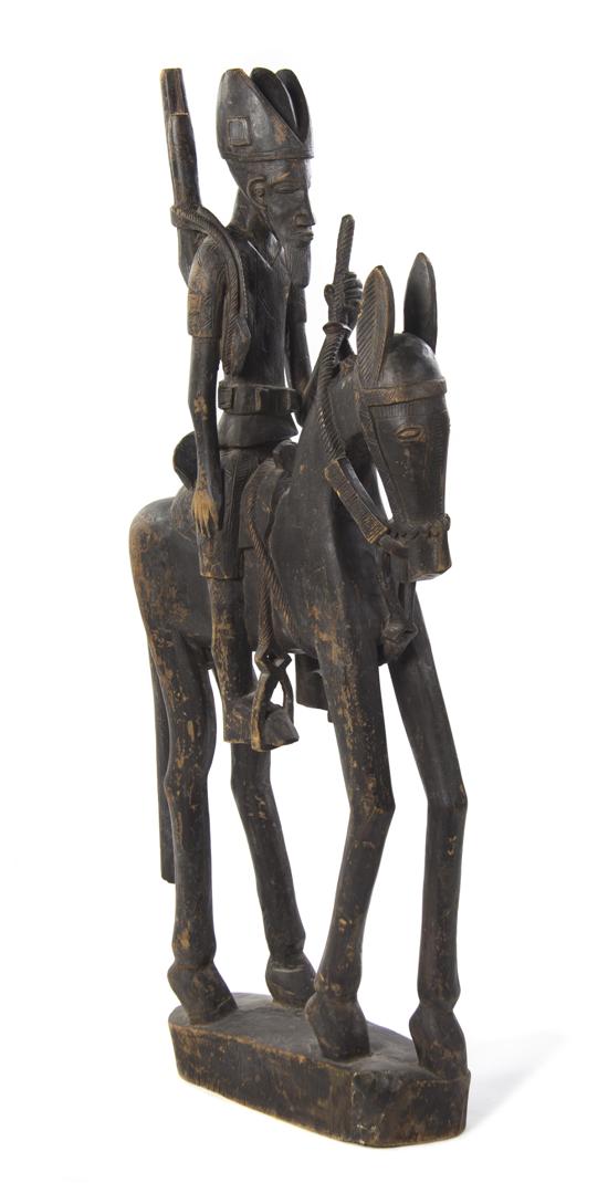 An African Carved Horse Rider 150d1d