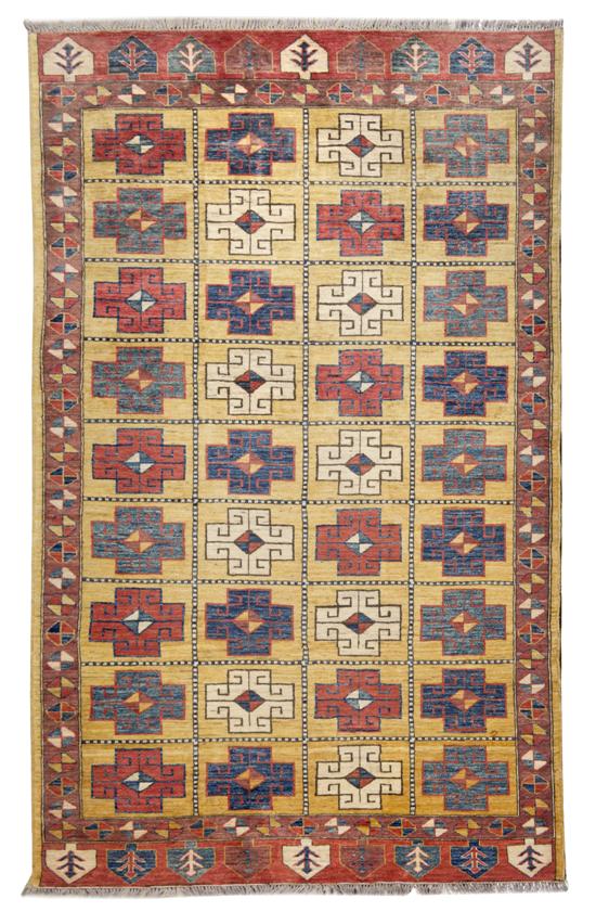 A Kazak Wool Rug having repeating