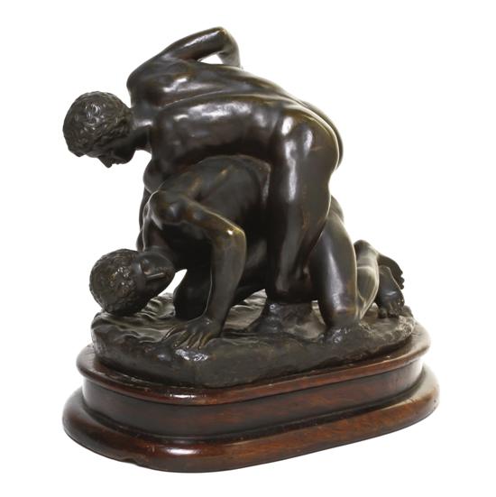 A Continental Bronze Figural Group