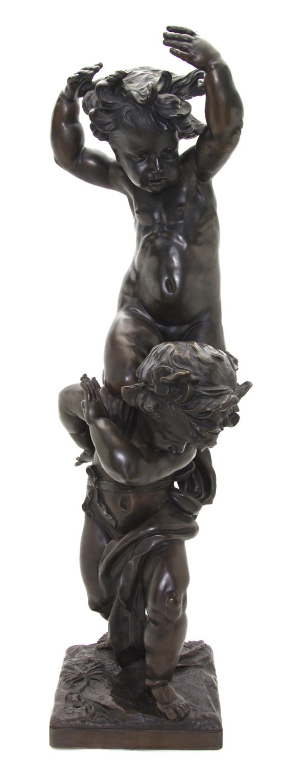 A Continental Bronze Figural Group