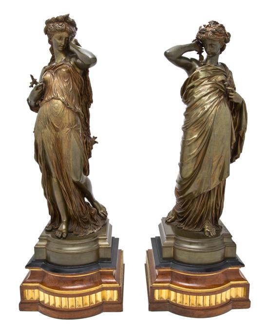 A Pair of French Bronze Figures
