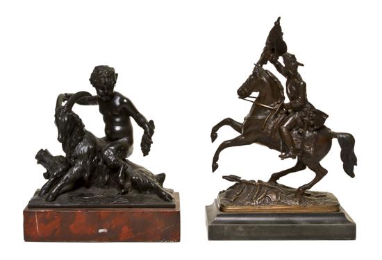 Two Continental Bronze Figural