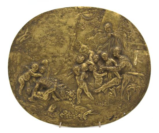 A Continental Bronze Relief Plaque