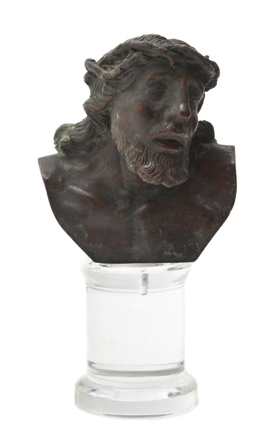 A Continental Bronze Bust depicting