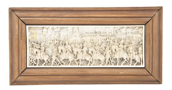 A European Carved Ivory Plaque 150d8e