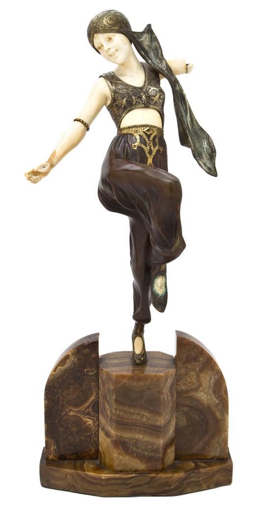 A French Art Deco Patinated Bronze