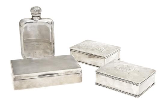 Two English Silver Boxes both rectangular 150de0