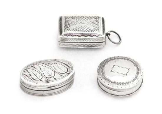 A Group of Three English Silver