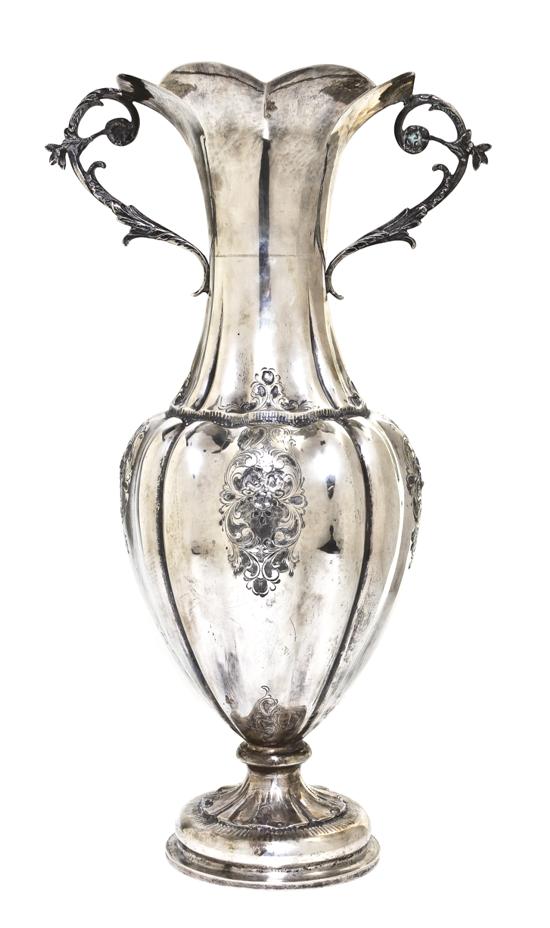 An Italian Silver Vase likely Milano