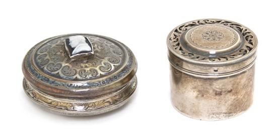 Two French Silver Diminutive Boxes