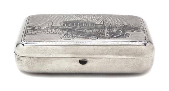 A Russian Niello Silver Cigarette 150e36