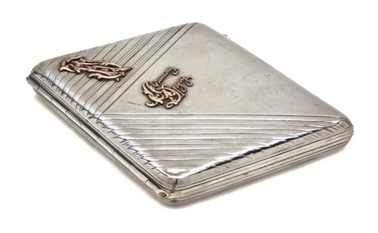 A Russian Silver Cigarette Case 150e3b