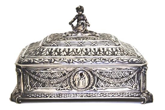 A Hanau Silver Table Casket Georg 150e63