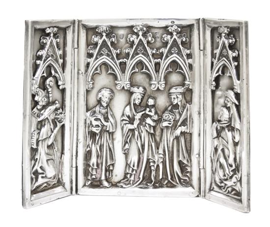 A German Silver Triptych Hanau 150e64