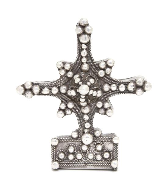 An Ethiopian Silver Pendant in the form