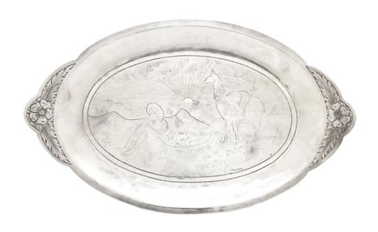 A Peruvian Sterling Silver Tray 150e82