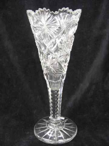 Cut Glass Trumpet Vase brilliant