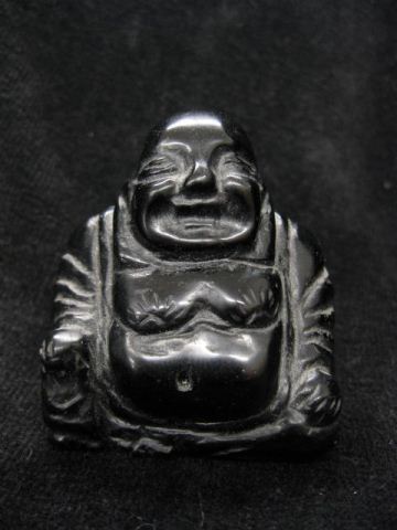 Carved Black Jade Figurine of a