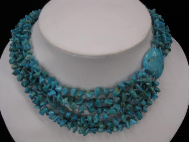 Turquoise Necklace multi strand 14e7c1