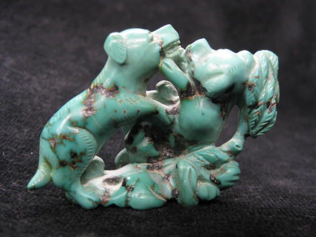 Carved Chinese Turquoise Figurine 14e7bb