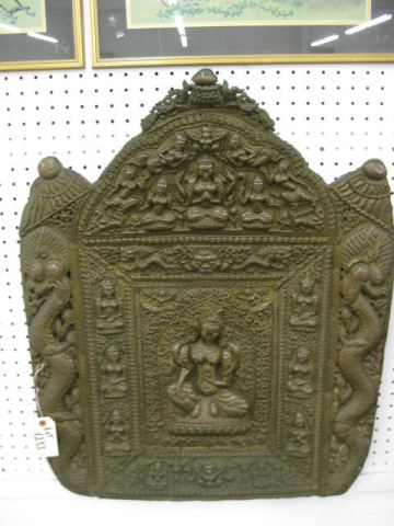 Oriental Bronze Plaque dragon &