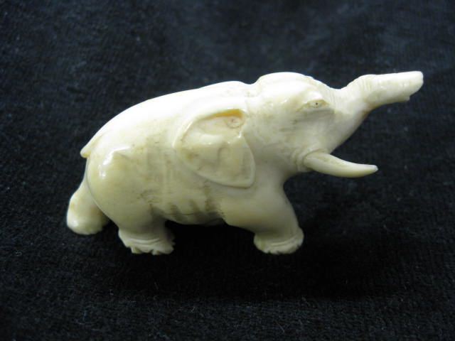 Carved Ivory Figurine of a Elephant