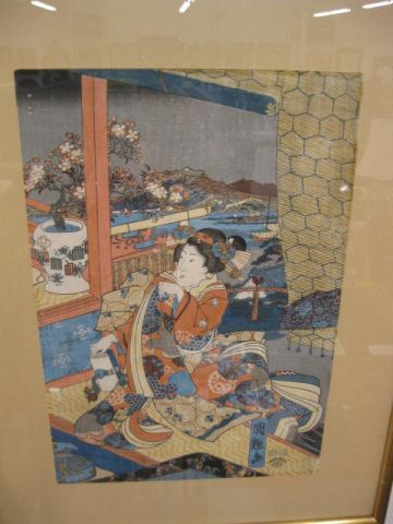 Japanese Woodblock Print Geisha 14e7e8