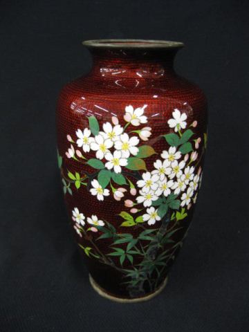 Japanese Sato Cloisonne Vase fine