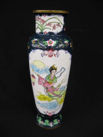 Peking Enamel Vase goddess scenes 14e7f8