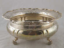 A silver rose bowl with pierced 14e811