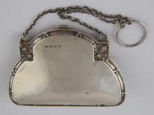 A lady's silver purse with Art