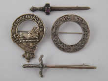 Four Scottish brooches three being
