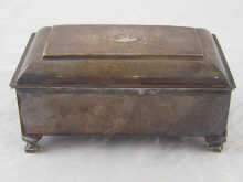 A silver cigarette box hallmarked